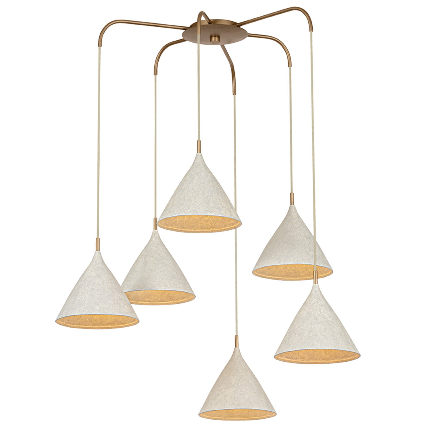 Troy Lighting Benson Patina Brass 6 Light Chandelier