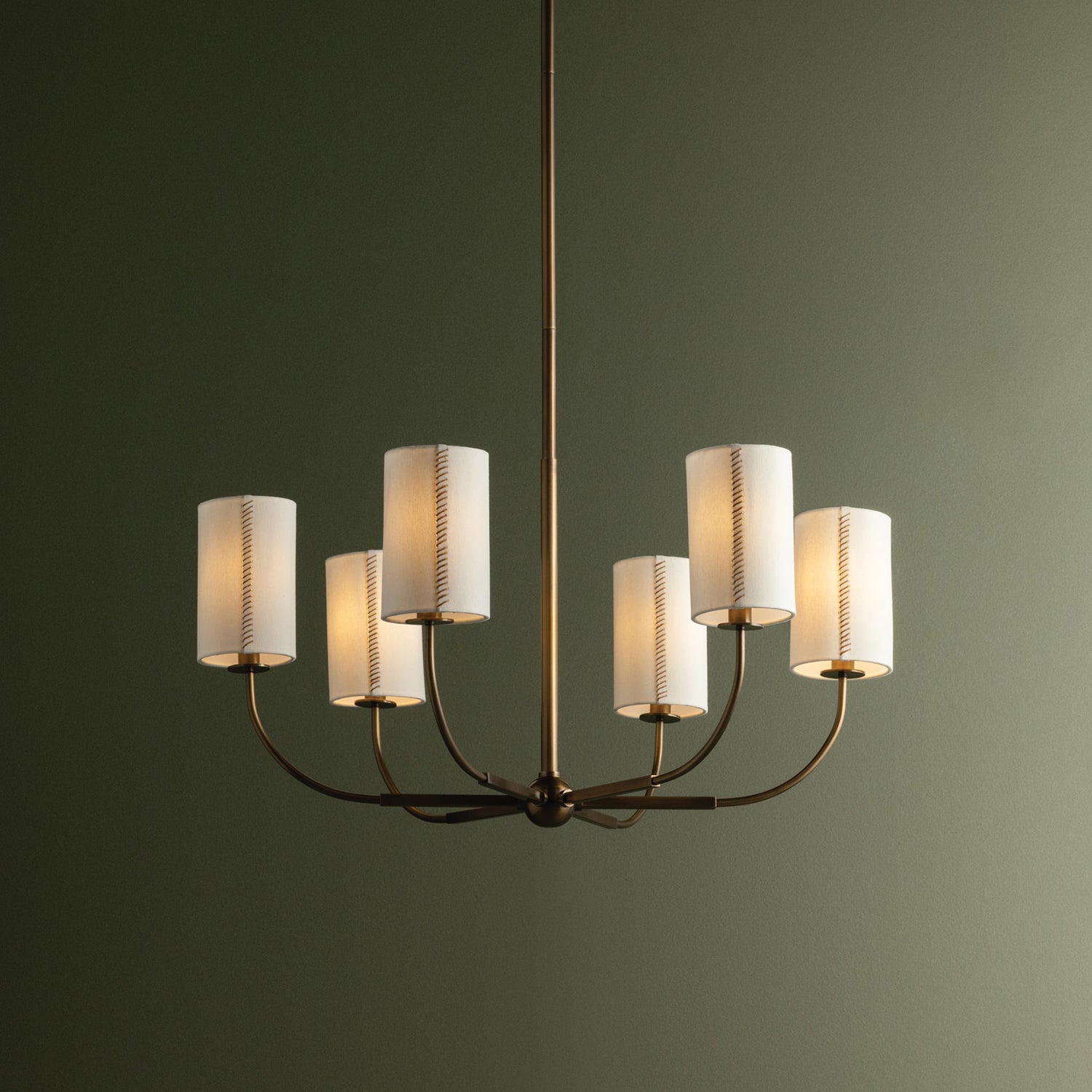 Troy Lighting Teddy Patina Brass Small Chandelier