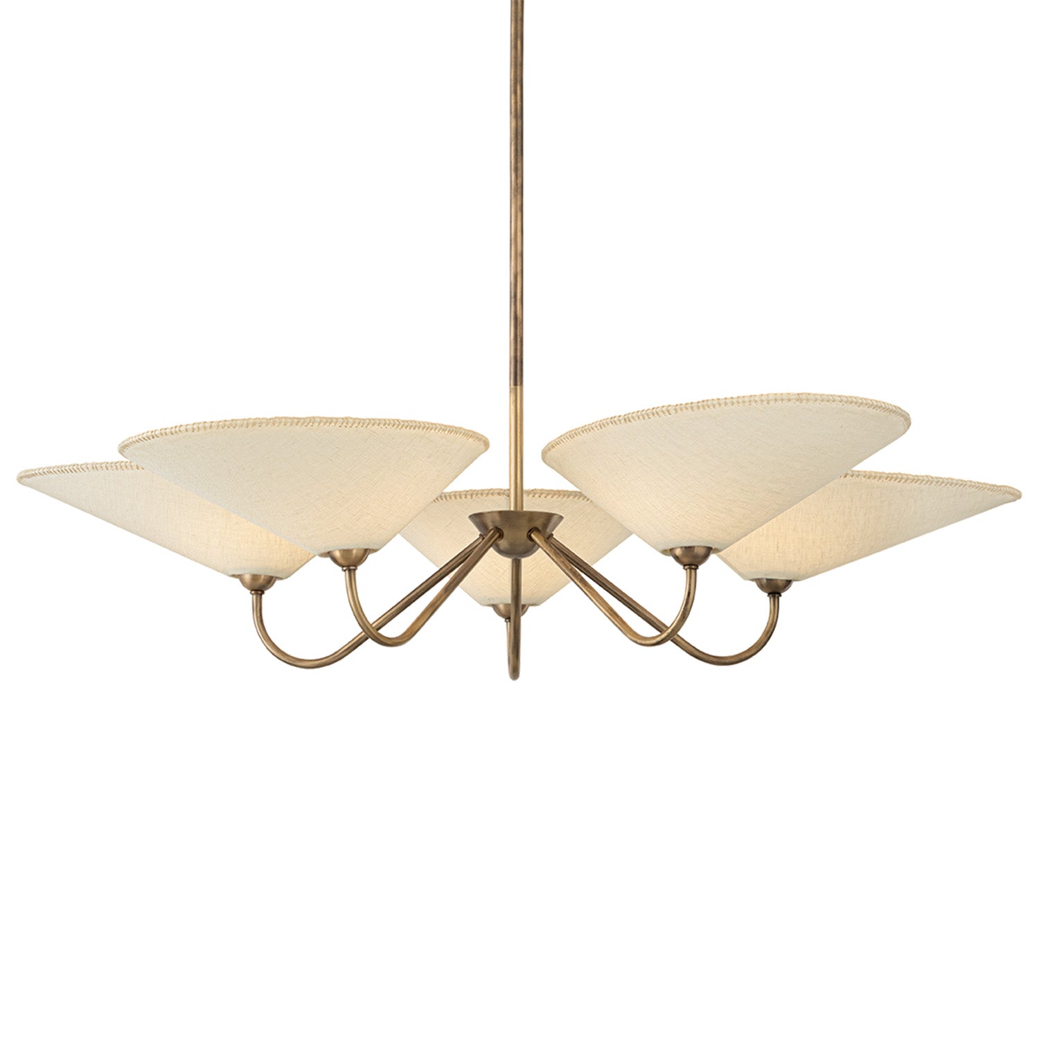 Troy Lighting Sinclair Patina Brass Large Chandelier