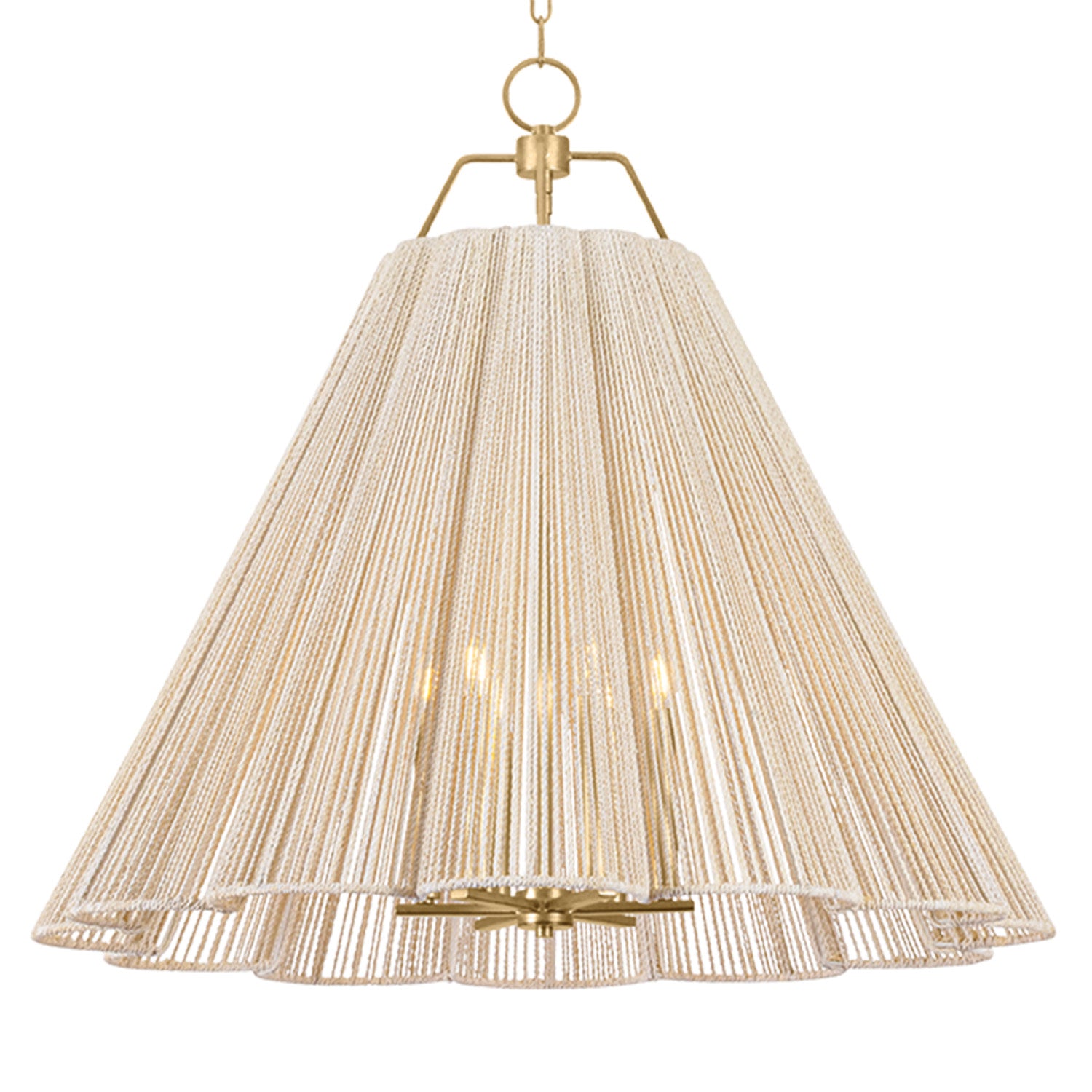 Troy Lighting Sonoma Vintage Gold Leaf/Bleached Chandelier