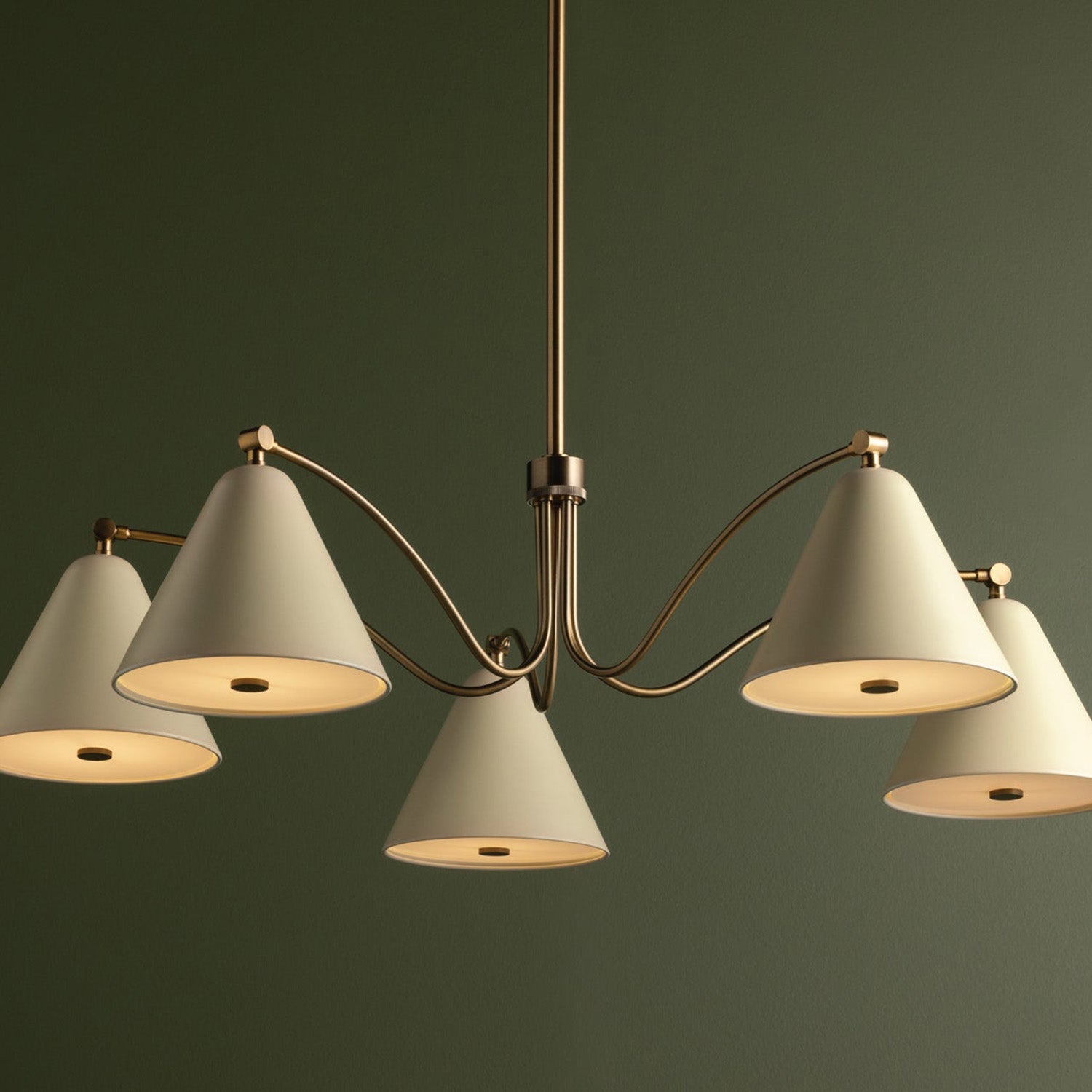 Troy Lighting Clive Patina Brass 5 Light Chandelier