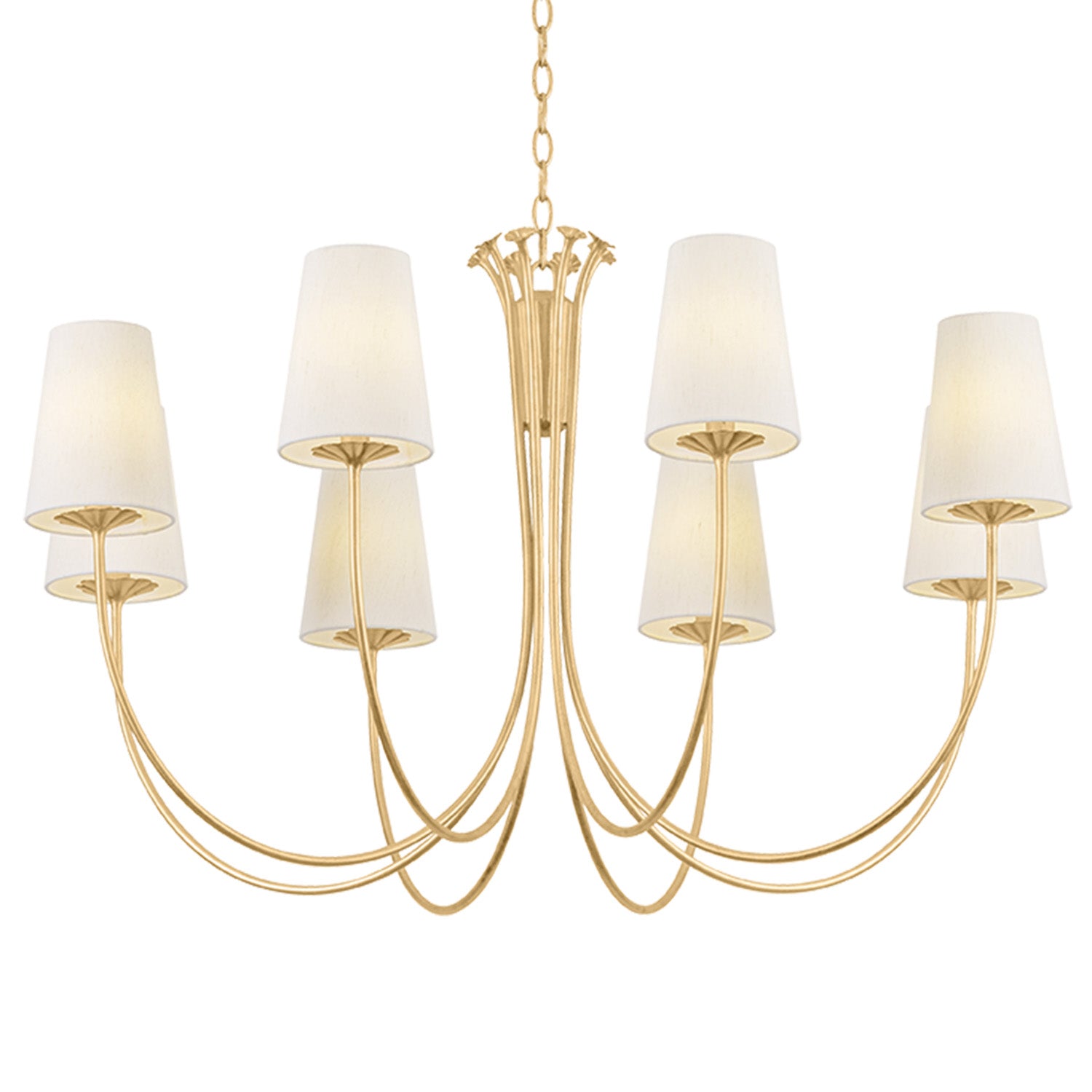 Troy Lighting Weiland Vintage Gold Leaf 8 Light Chandelier