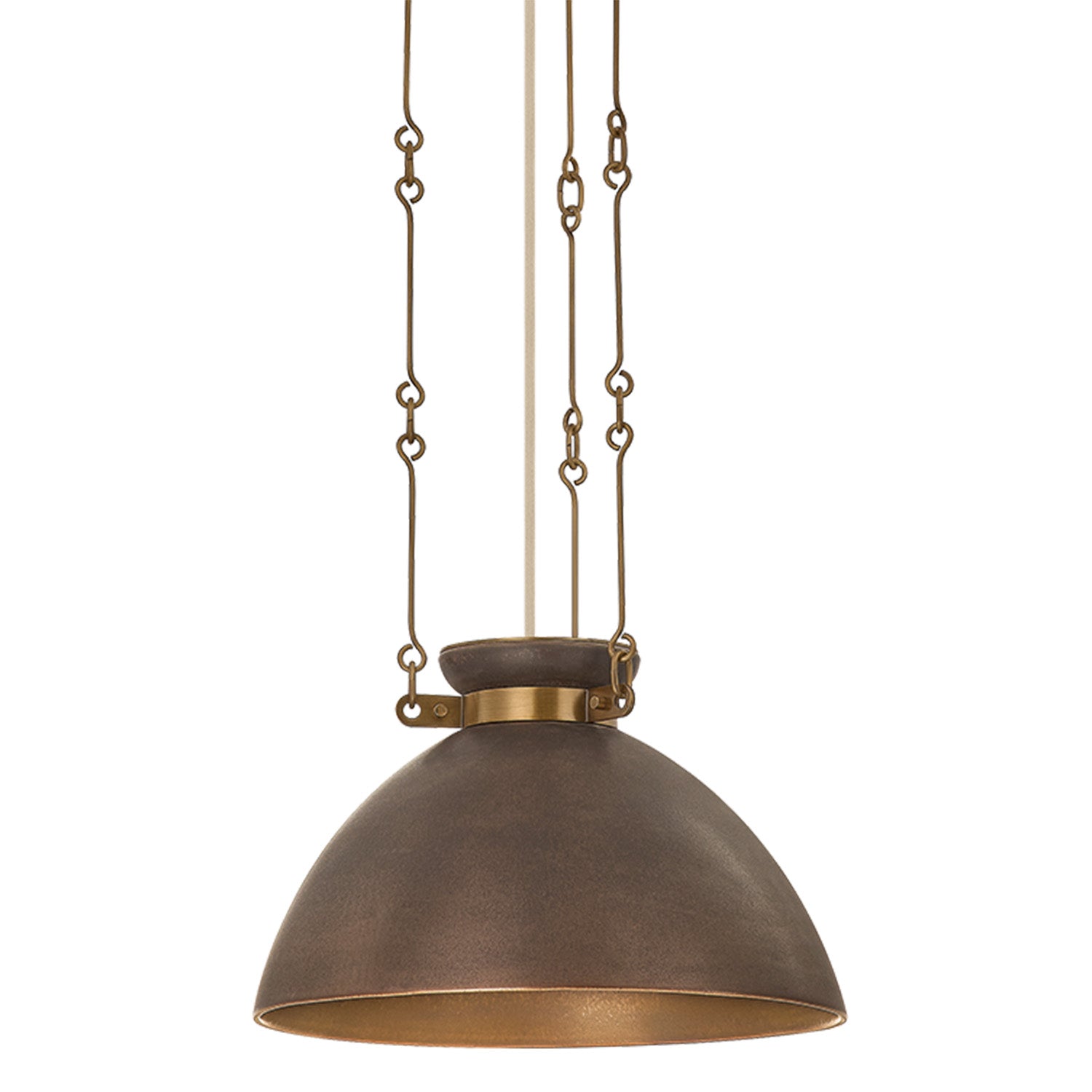 Troy Lighting Allston Patina Brass Small Pendant