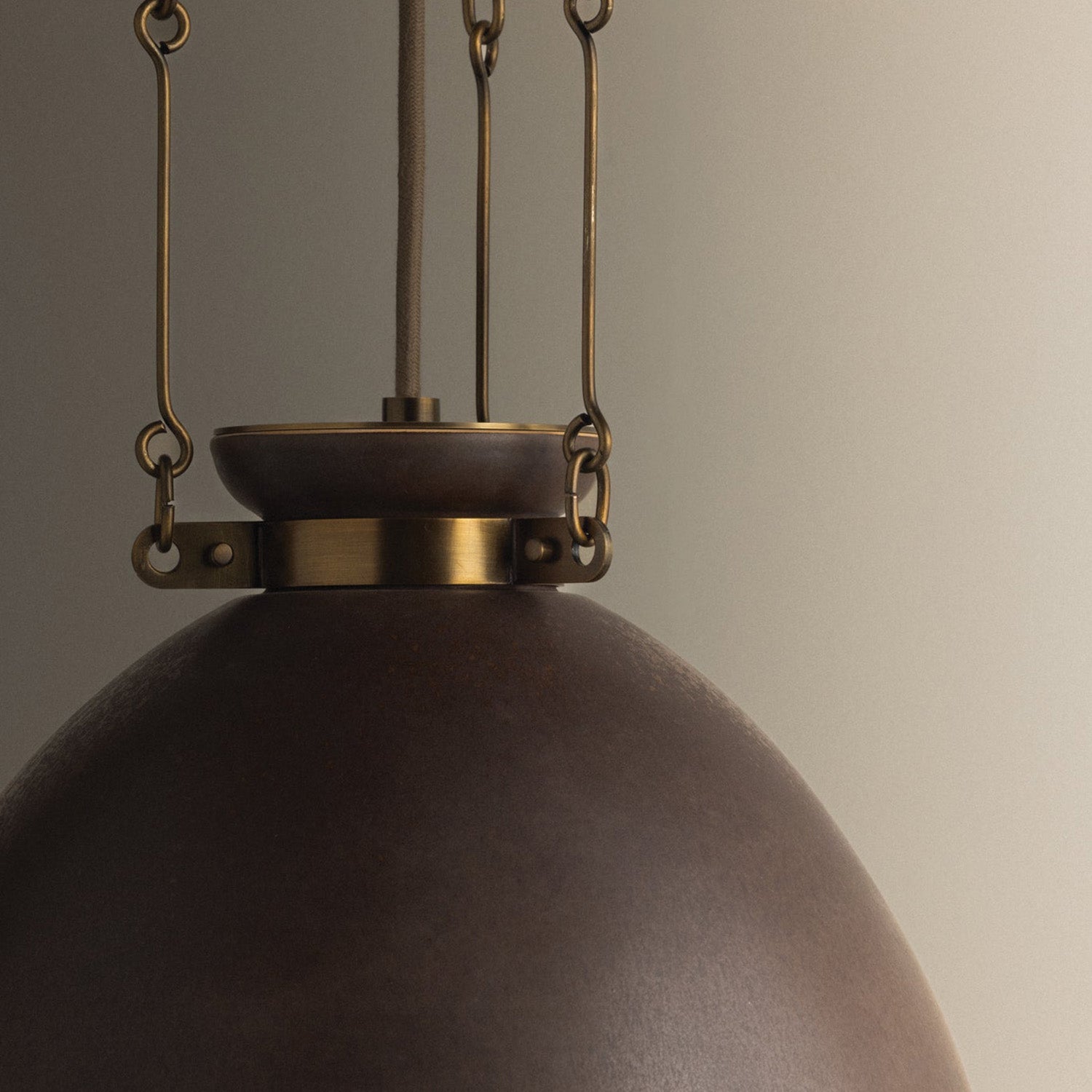 Troy Lighting Allston Patina Brass Small Pendant