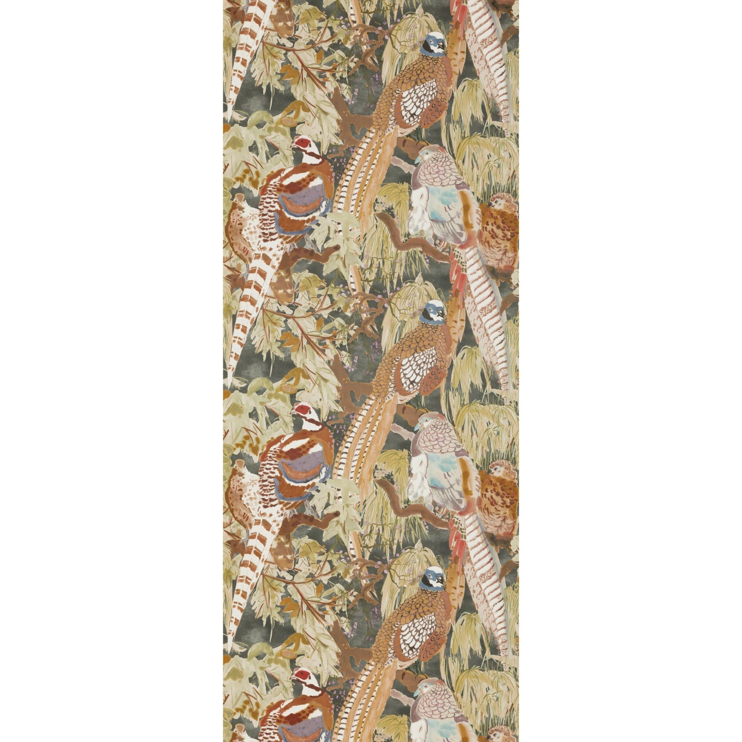 Mulberry Game Birds Charcoal Wallpaper