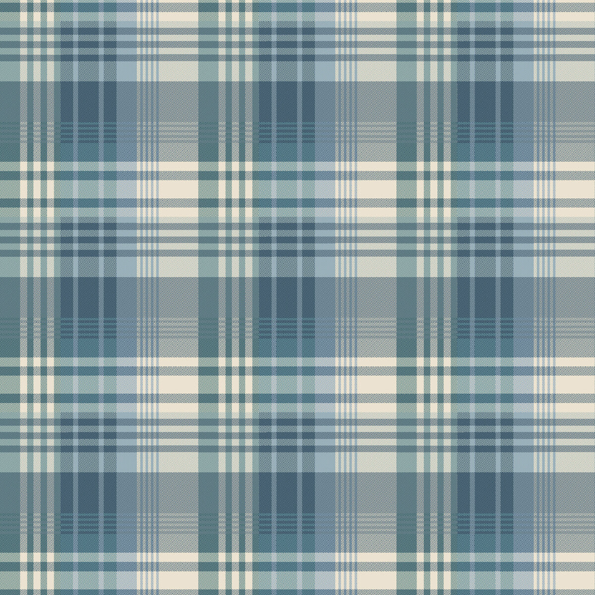 Mulberry Mulberry Ancient Tartan Teal Wallpaper