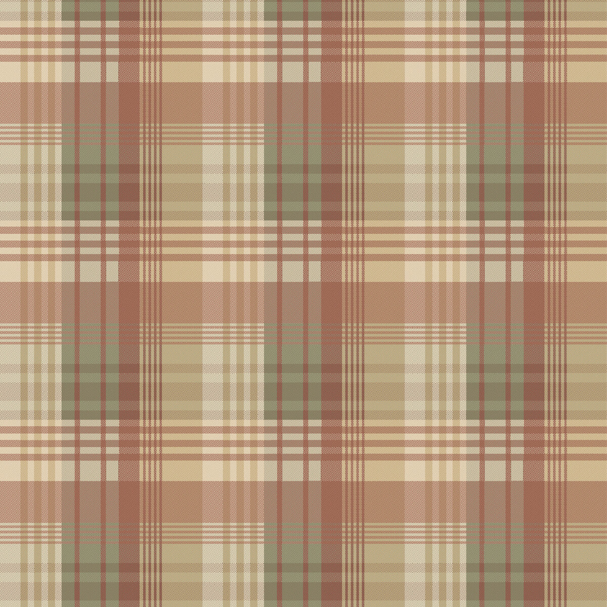 Mulberry Mulberry Ancient Tartan Lovat/Red Wallpaper