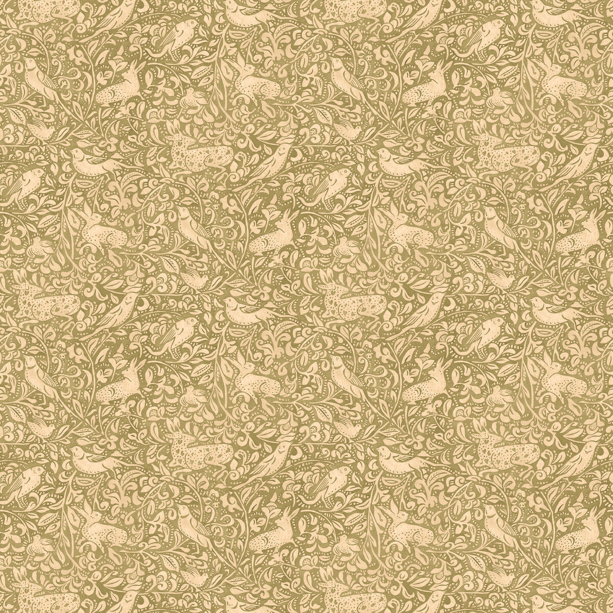 Mulberry Hedgerow Moss Wallpaper