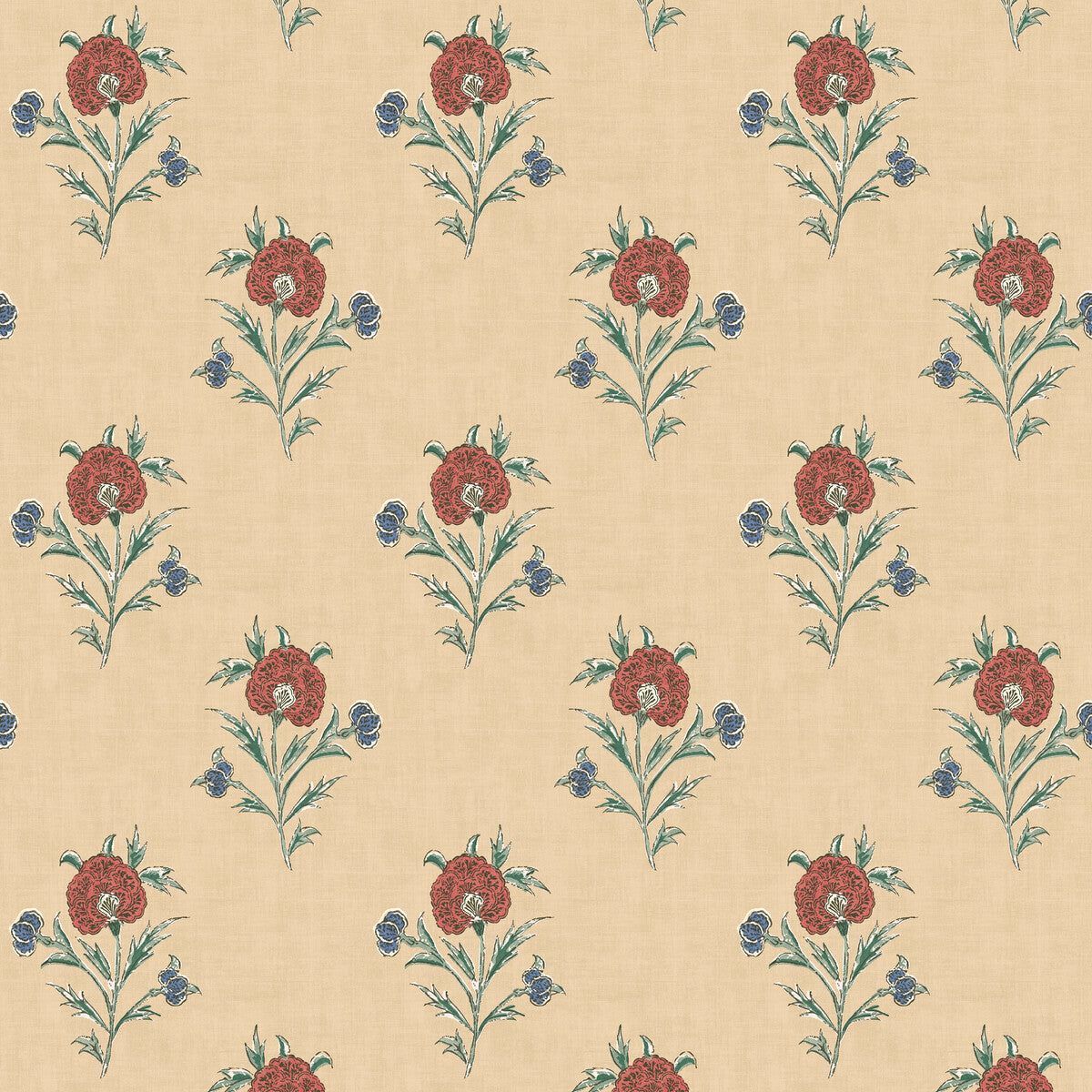 Mulberry Somerton Red/Green Wallpaper