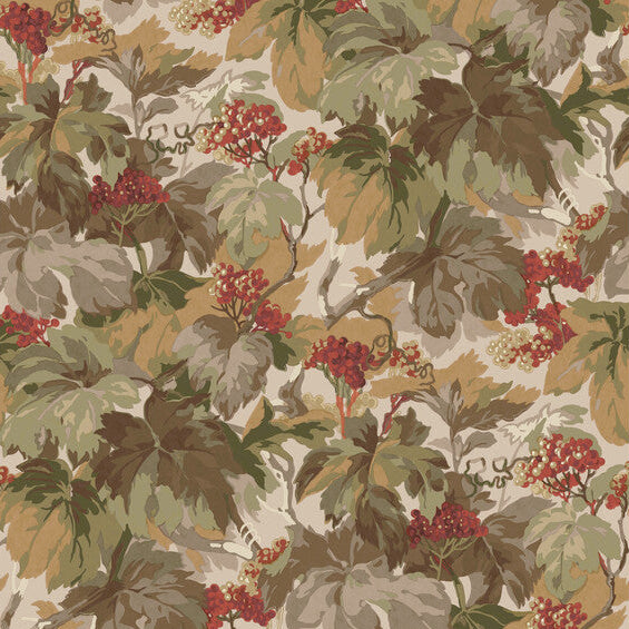 Mulberry Country Walk Red/Green Wallpaper