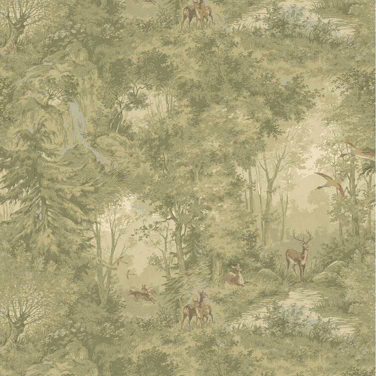 Mulberry Mulberry Woodland Misty Morning Wallpaper