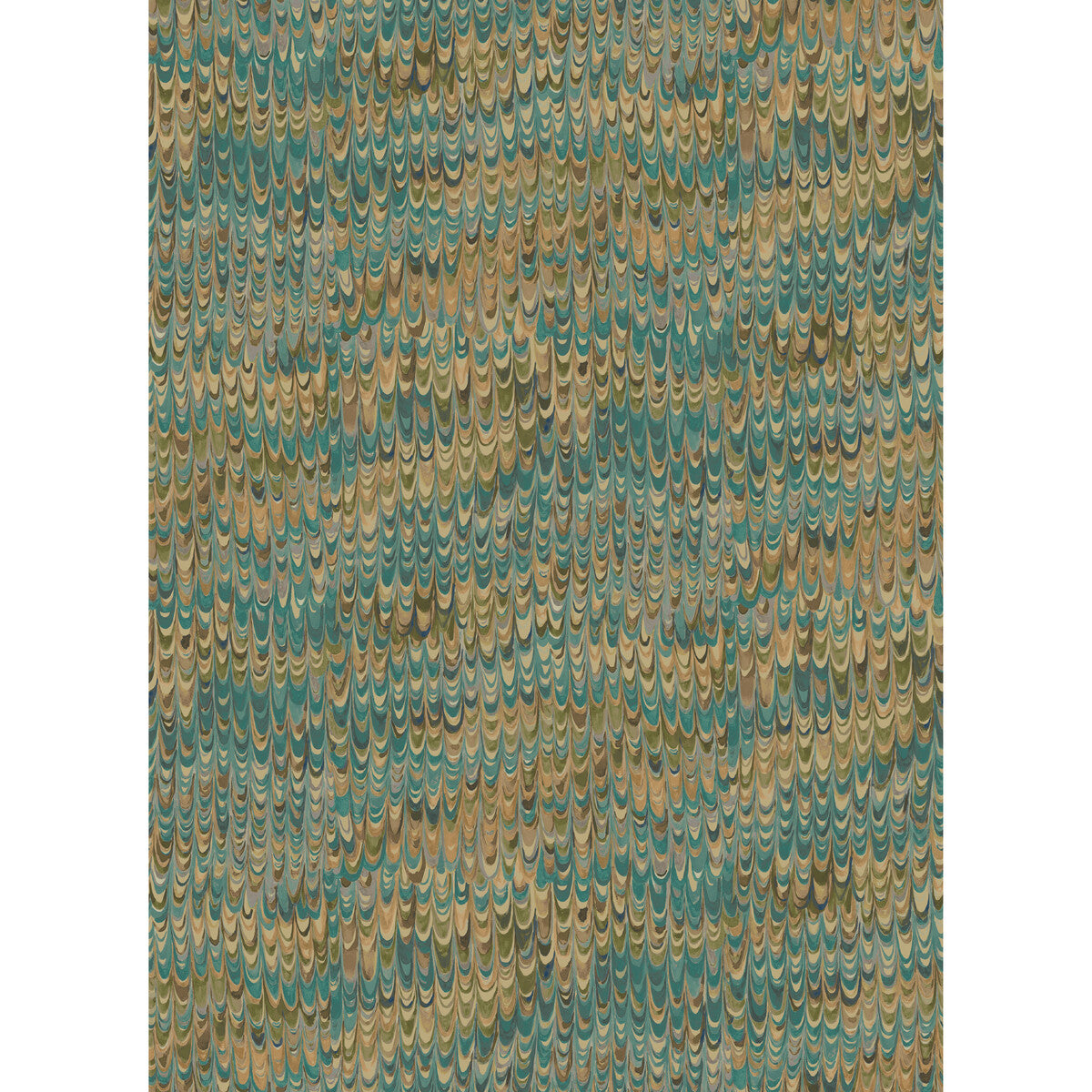 Mulberry End Paper Teal Wallpaper