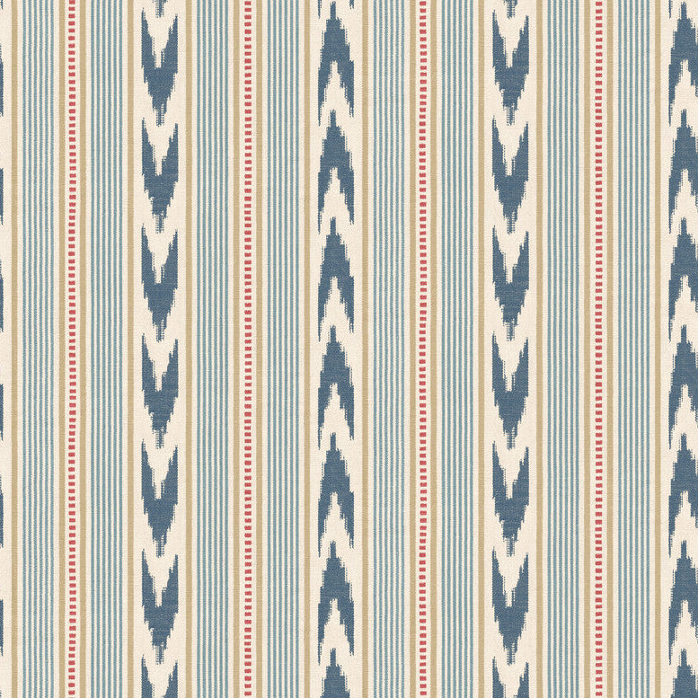 Mulberry Newport Stripe Blue/Red Wallpaper