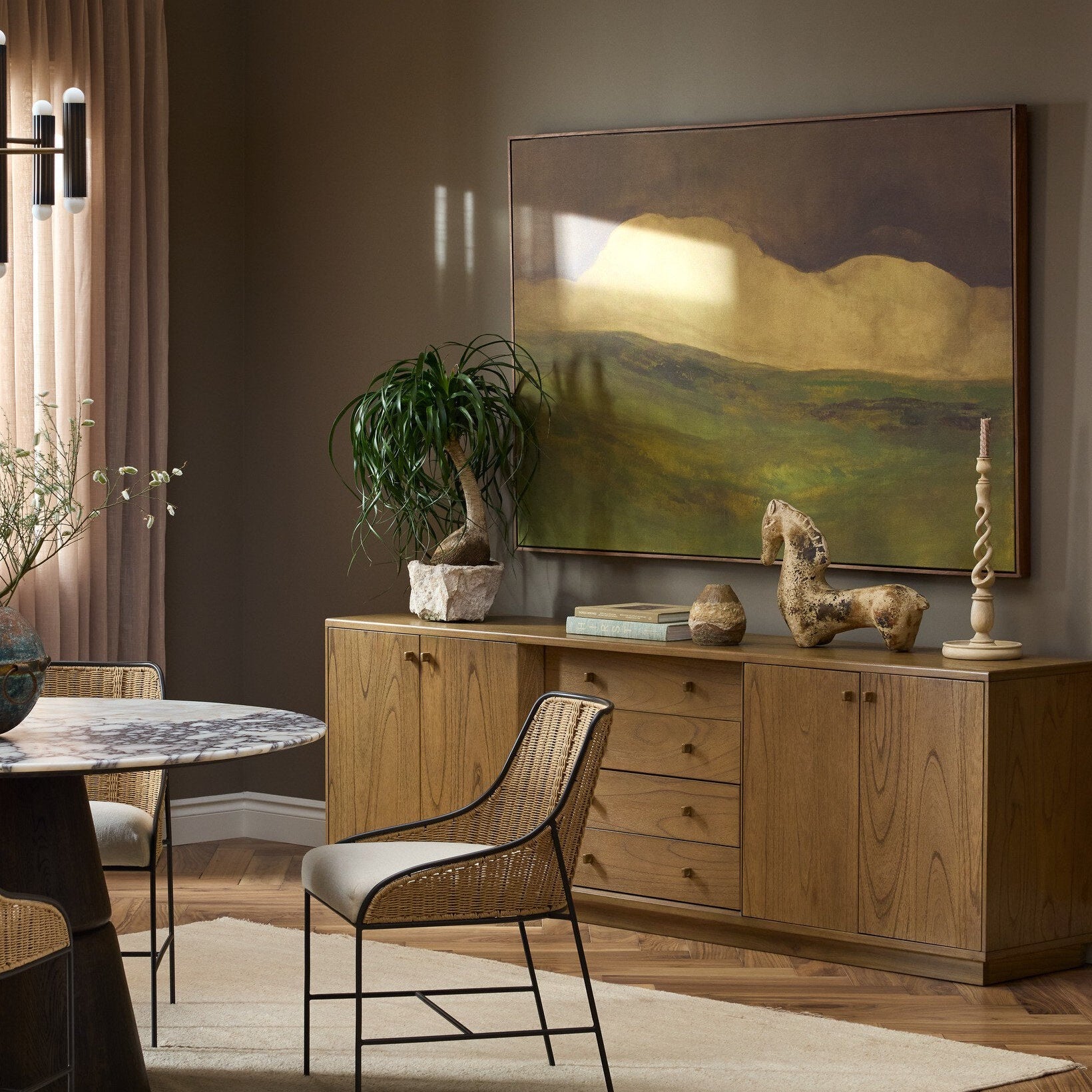 Four Hands Daxon Sandy Mindi Sideboard - styled room scene