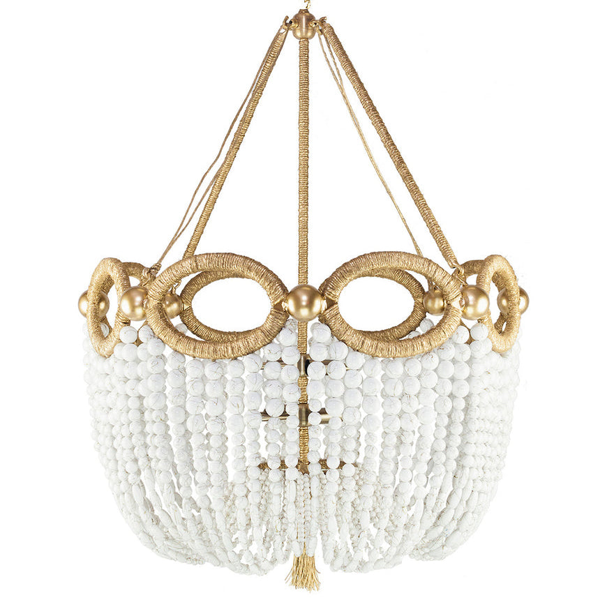 Ro Sham Beaux Fiona White Swirl Chandelier