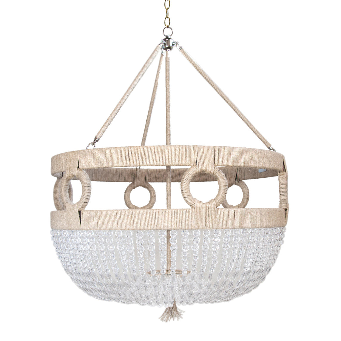 Ro Sham Beaux Frankie Malibu 30 Clear Crystal Chandelier