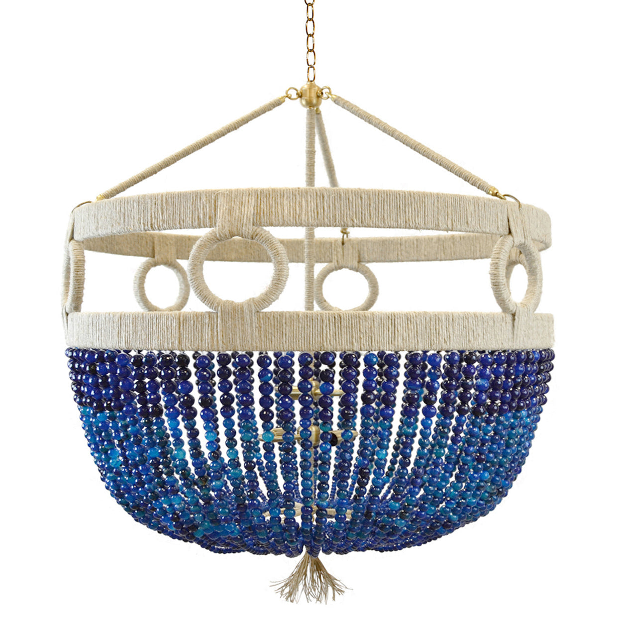Ro Sham Beaux Frankie Malibu 30 Navy Agate Chandelier