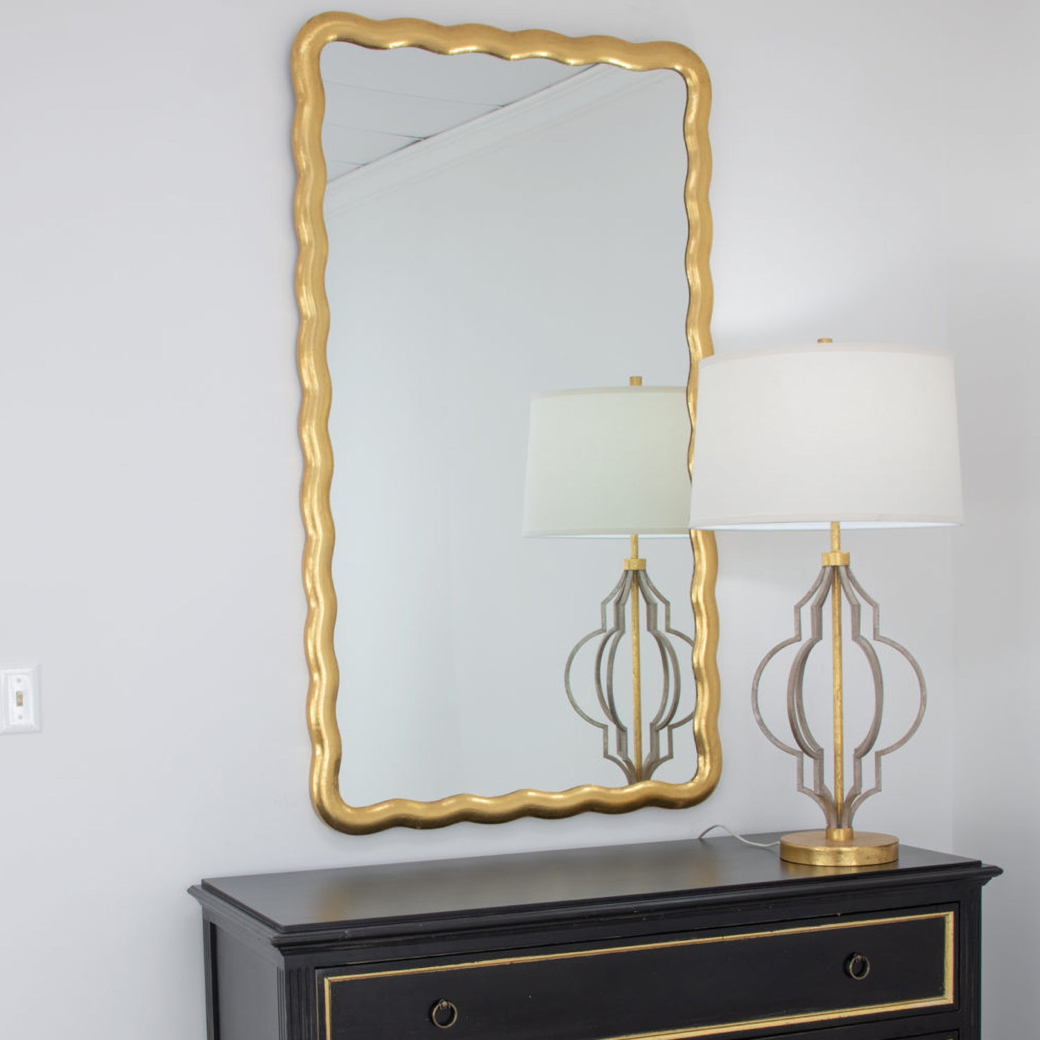 Wavy Large Wall Mirror