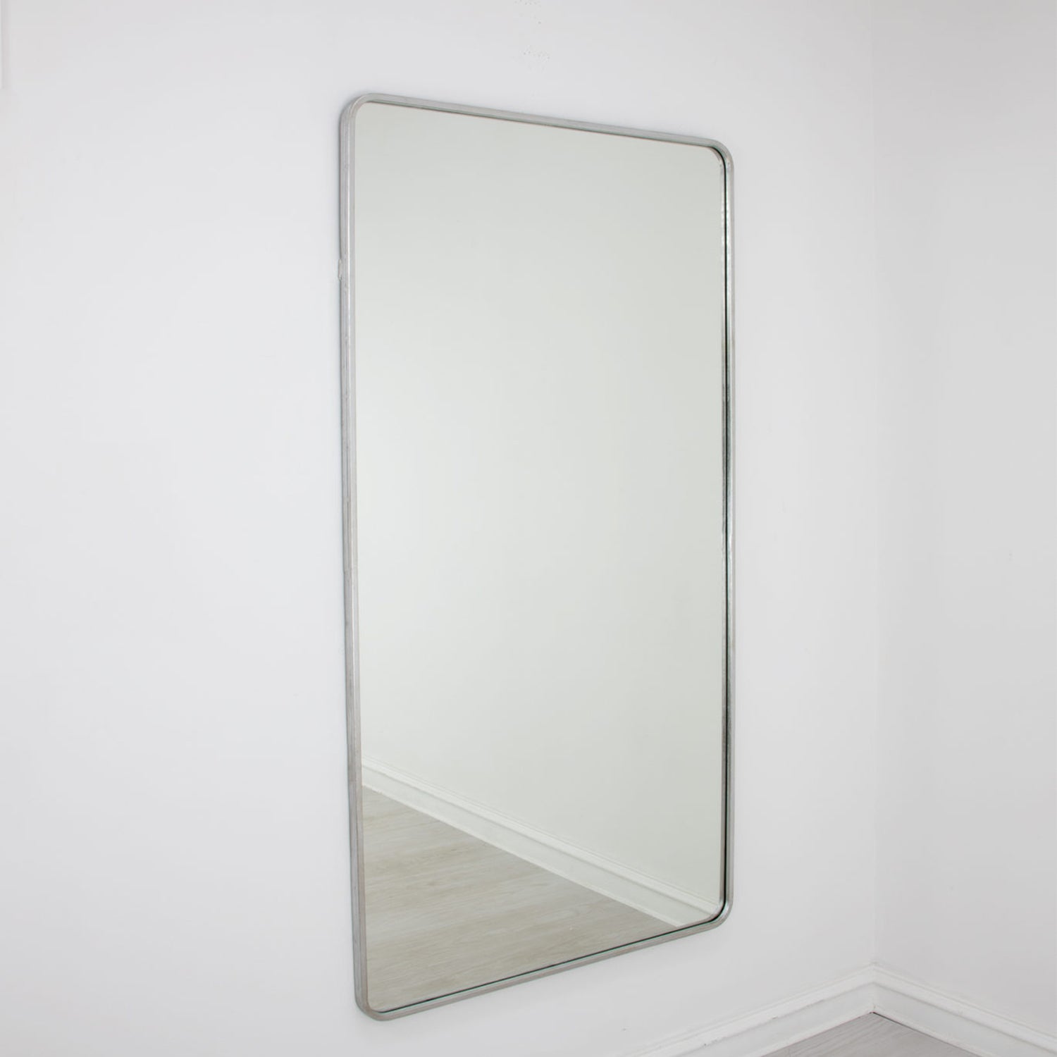 Rounded Corner Large Rectangular Wall Mirror