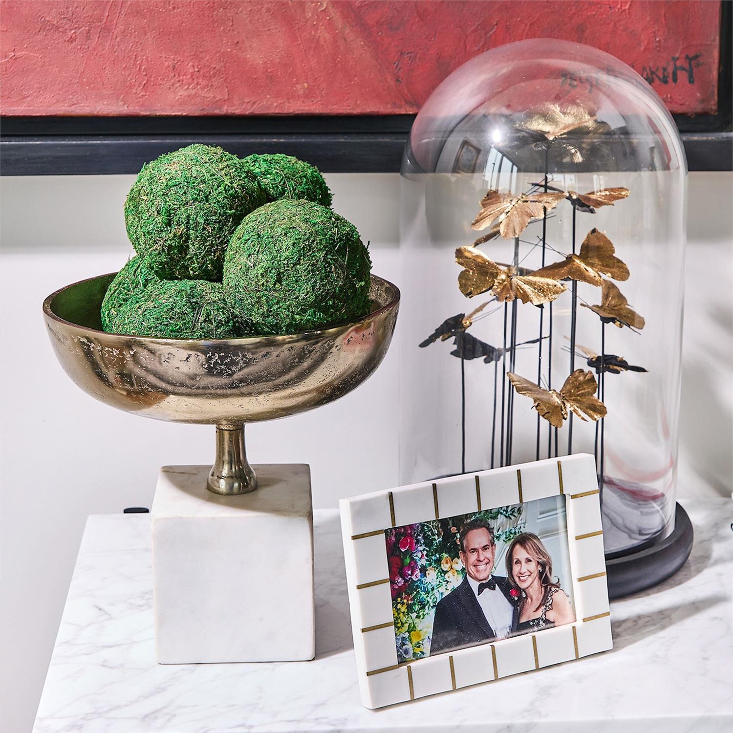 Golden Butterflies in Dome Set of 2