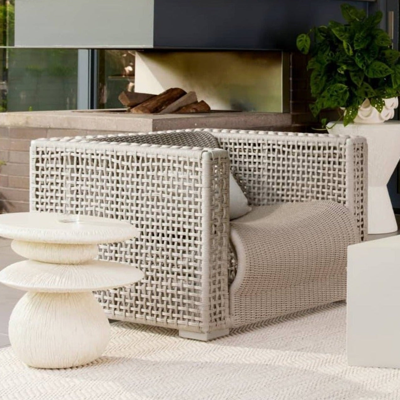 Arteriors Guidry Outdoor Lounge Chair