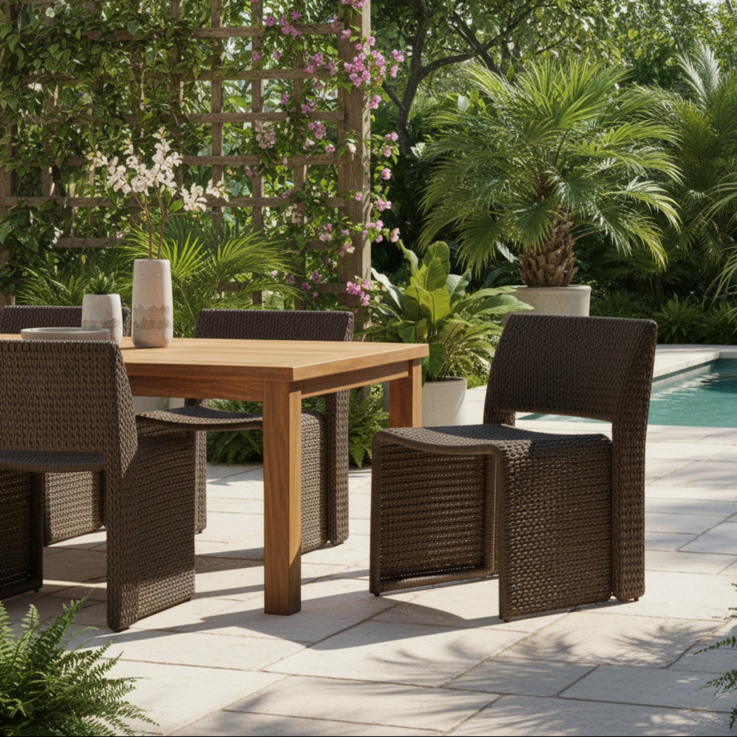 Arteriors Veneto Woven Outdoor Dining Chair
