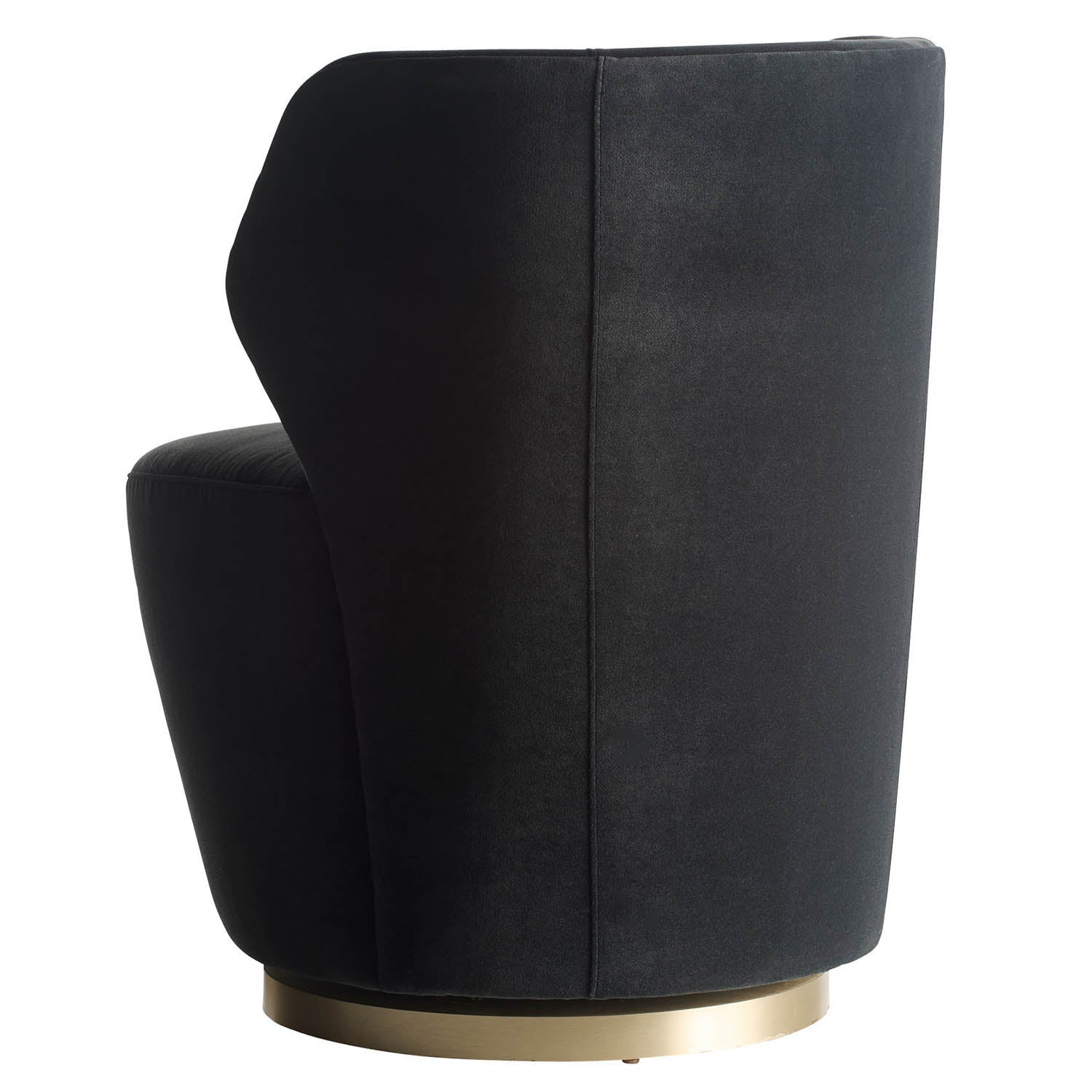 Arteriors Poppy Midnight Gray Velvet Swivel Chair