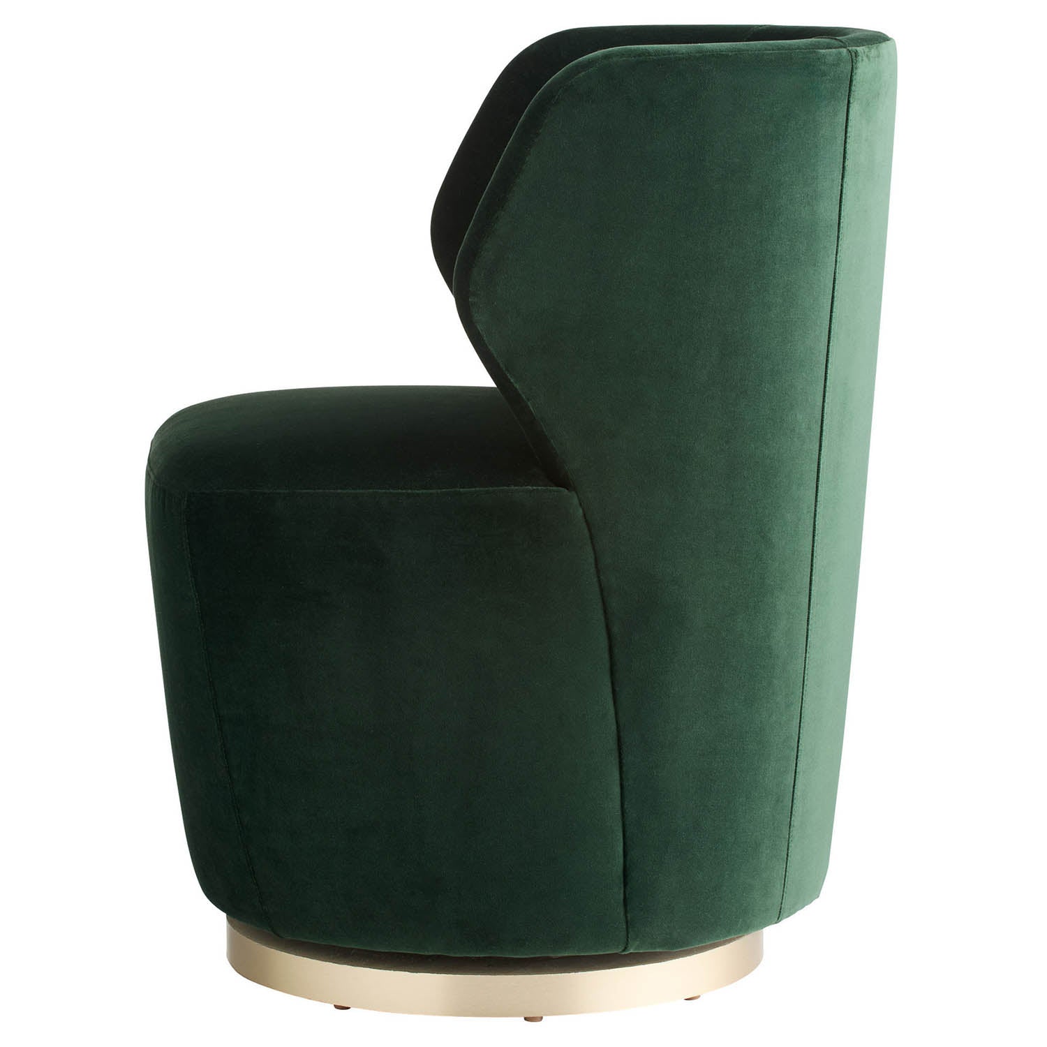 Arteriors Poppy Forest Velvet Champagne Swivel Chair