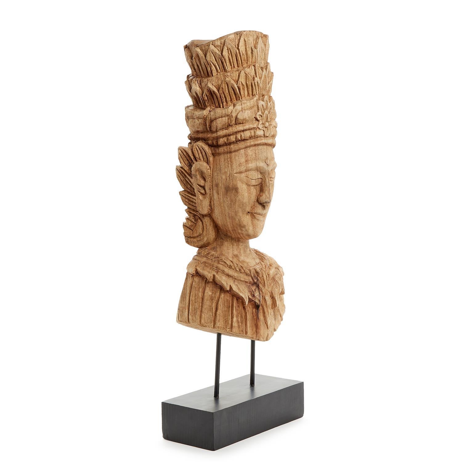 Avani Hand Carved Sculpture on Black Stand