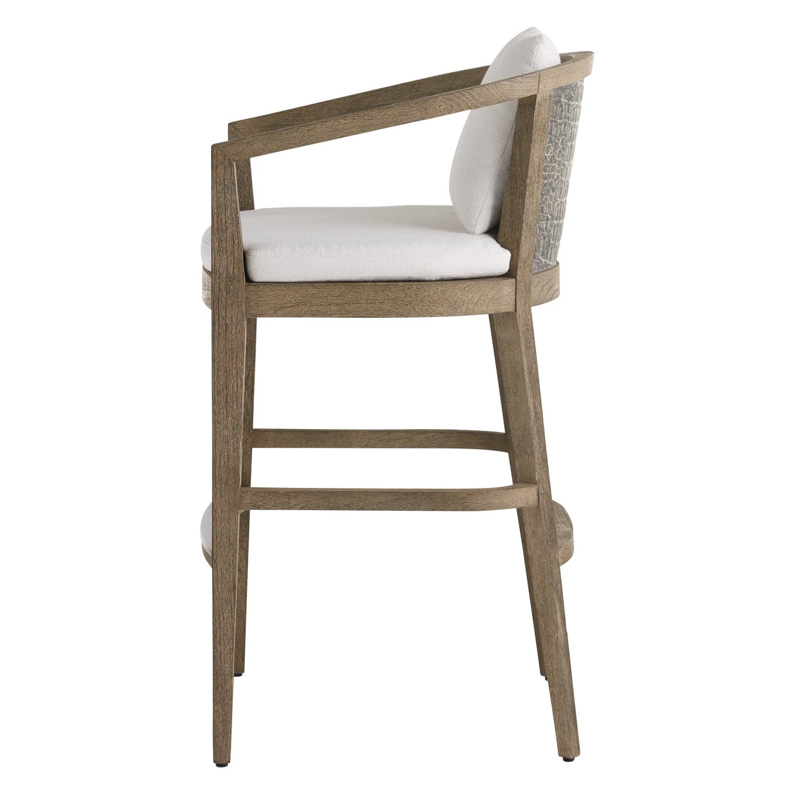 Arteriors Sobek Textured Back Outdoor Bar Stool