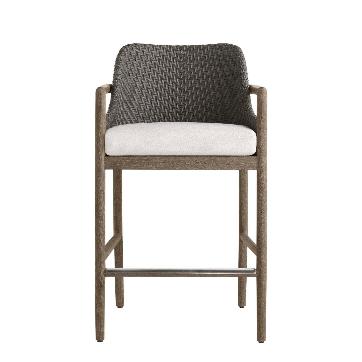 Arteriors Chilton Dark Gray Wash Outdoor Bar Stool