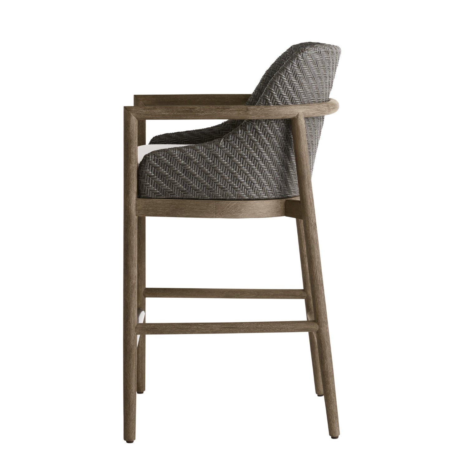 Arteriors Chilton Dark Gray Wash Outdoor Bar Stool