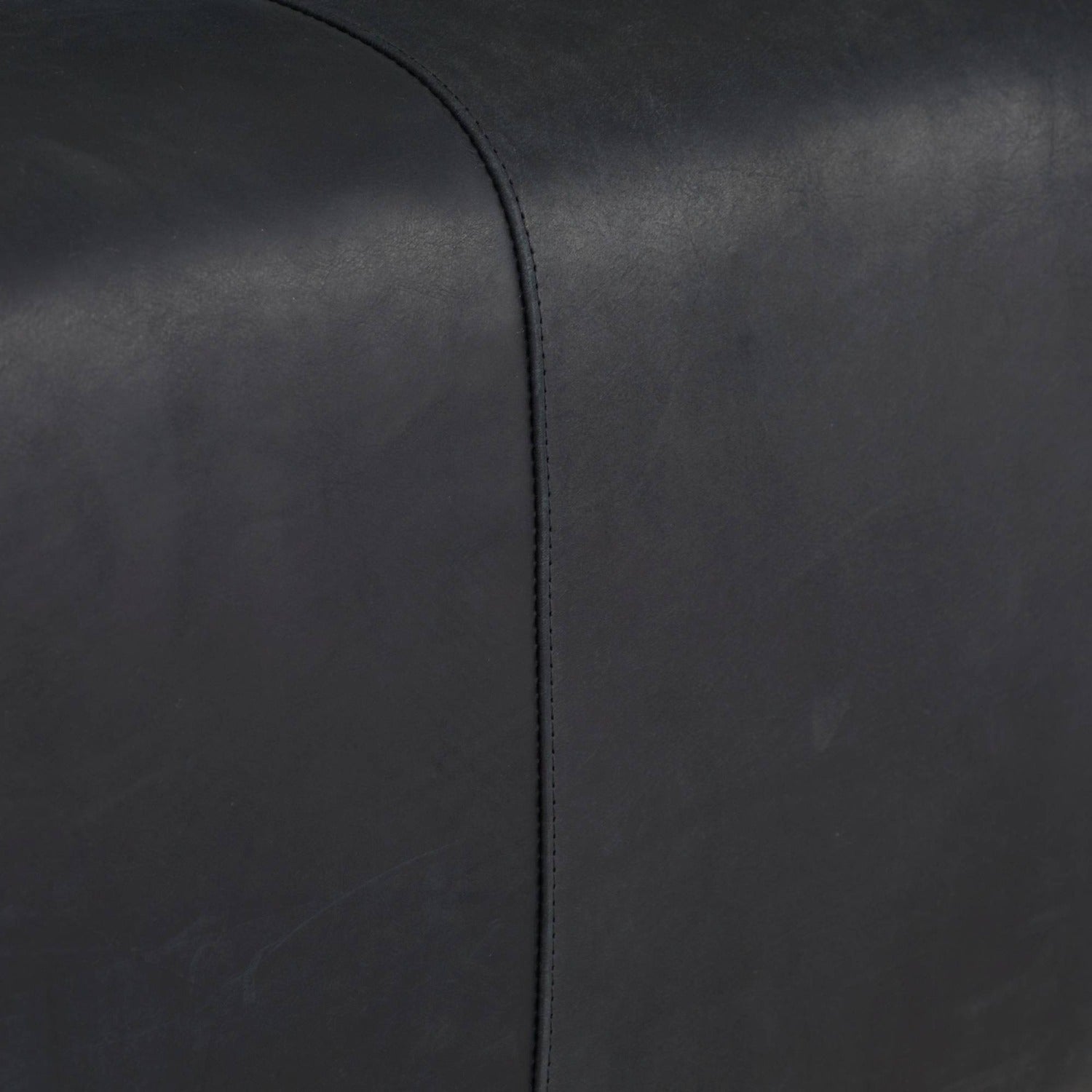 Arteriors Huxley Noir Leather White Oyster Sofa