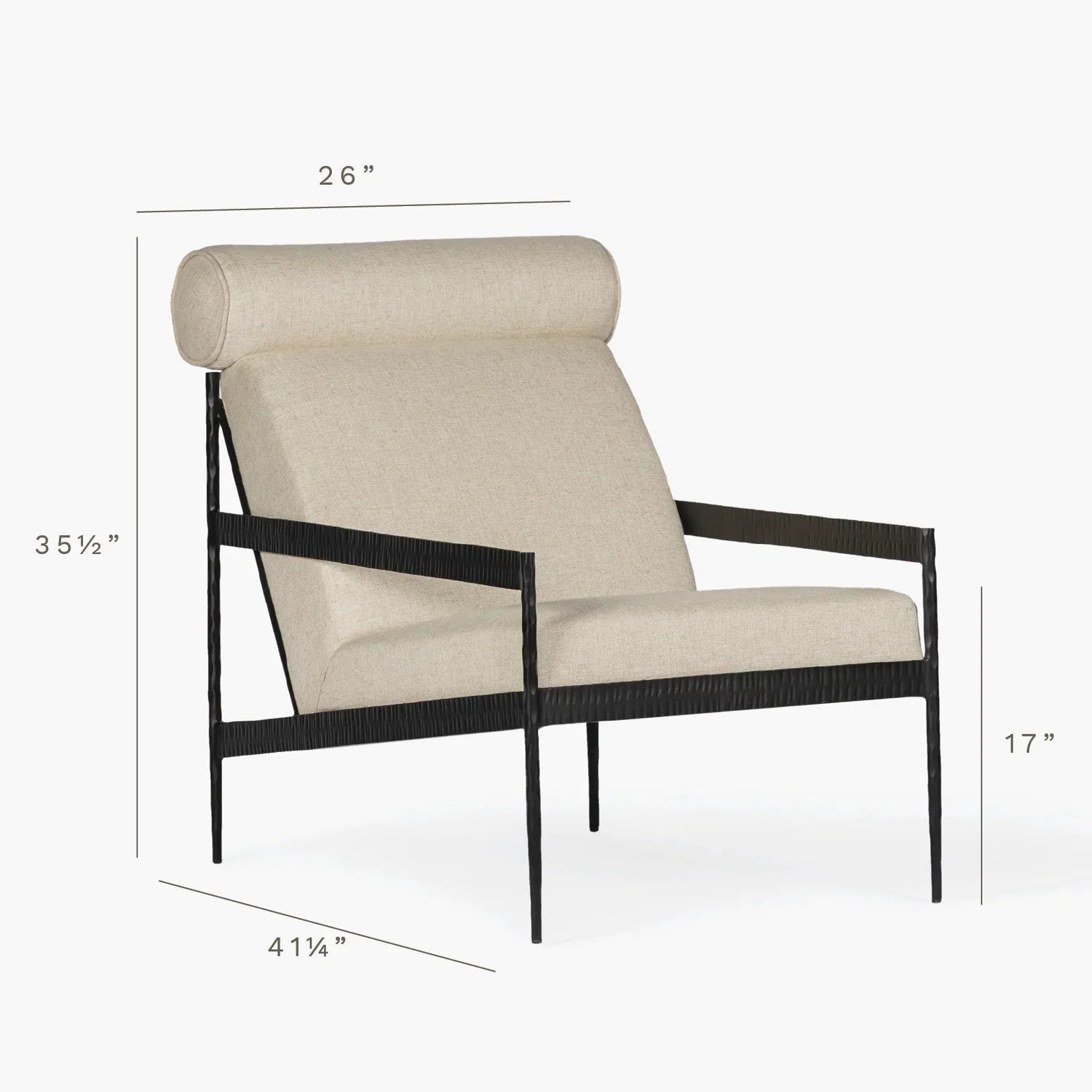 MENO HOME x Co. House Designs Ferra Natural Hammered Chair