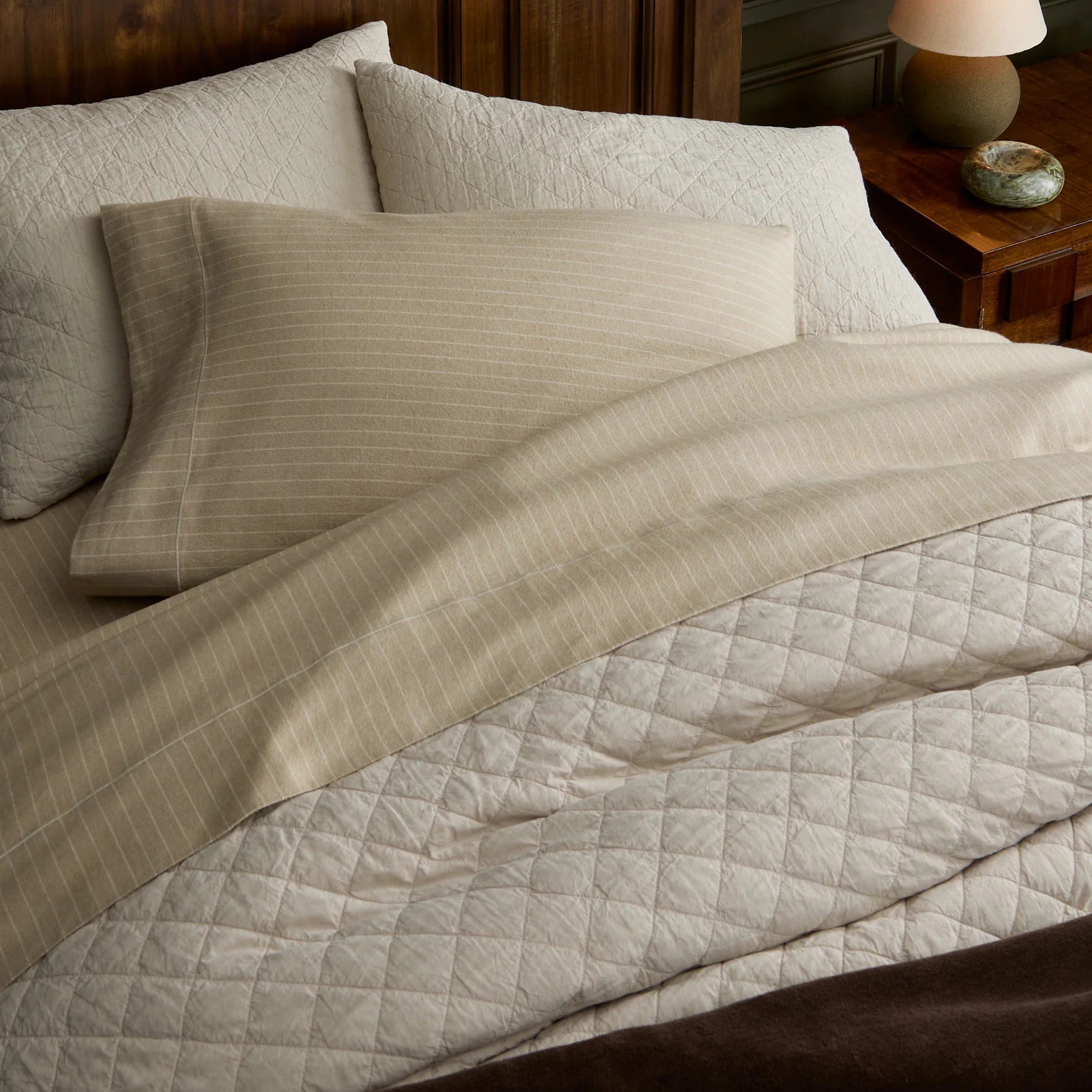 Peacock Alley Heritage Stonewashed Linen Coverlet