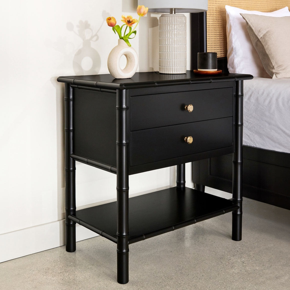 Redford House Fleming 2 Drawer Side Table Set of 2