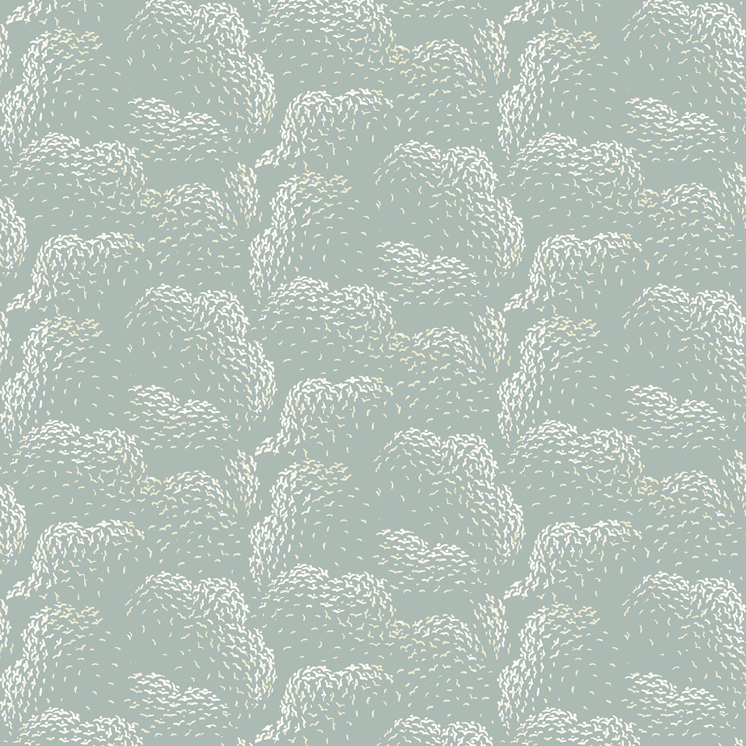 Mitchell Black Flock Wallpaper