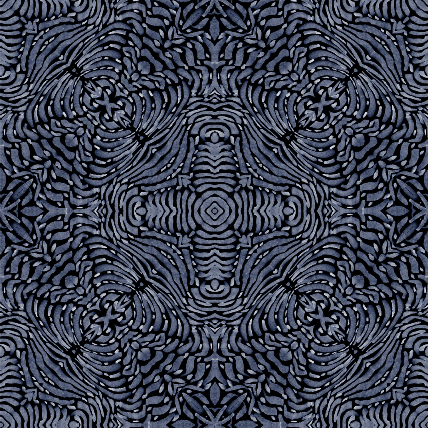 Mitchell Black Floral Spiral Wallpaper