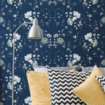 Mitchell Black Floral Lace Wallpaper