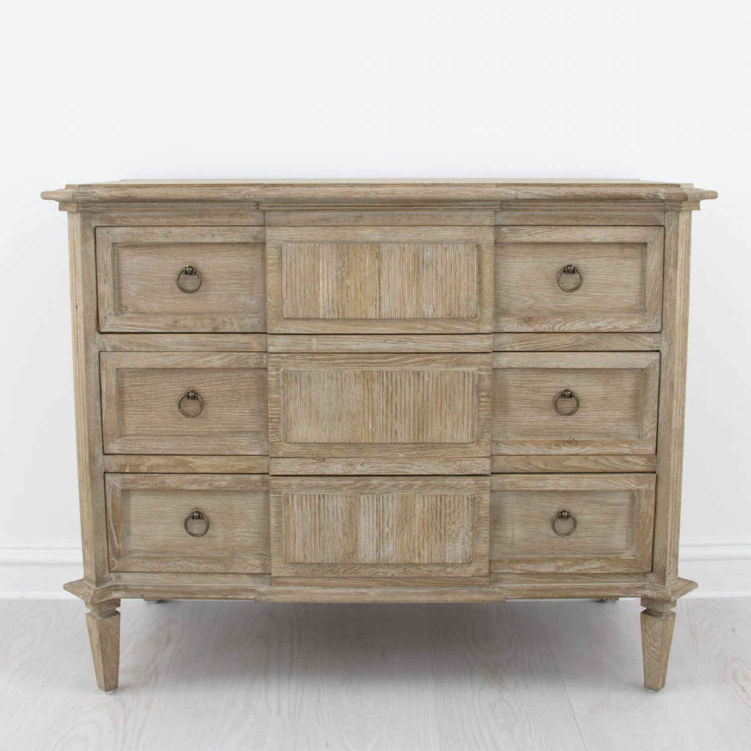 Fluted Three Drawer Accent Chest