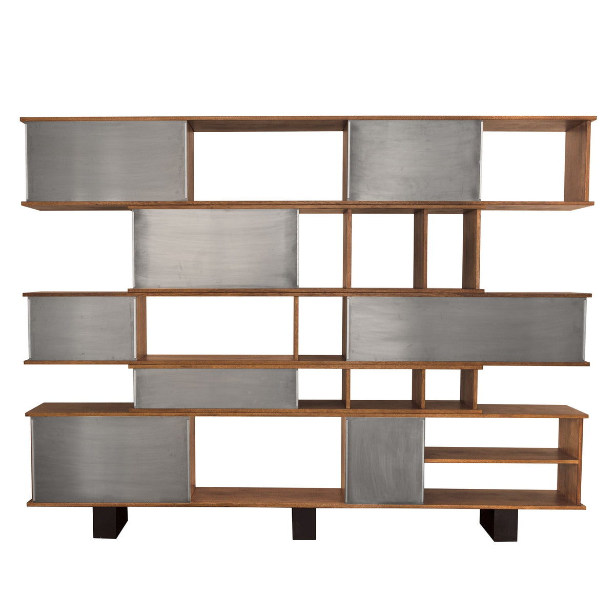 Noir Cyrus Shelving with Aluminum Panels