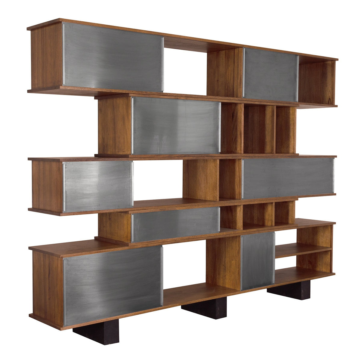 Noir Cyrus Shelving with Aluminum Panels