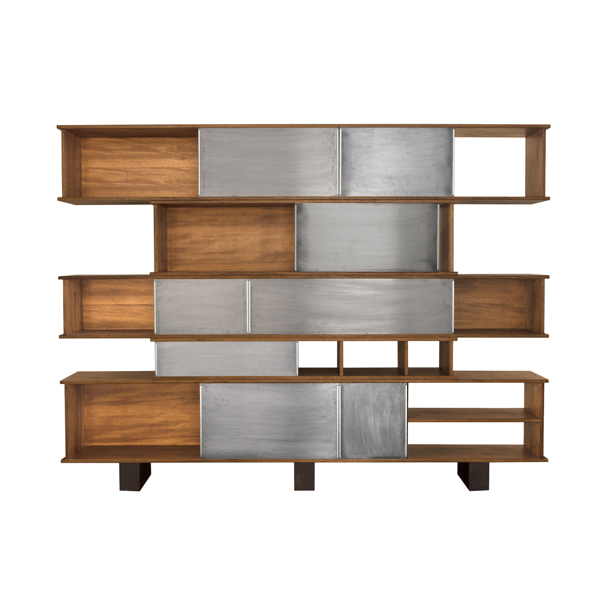 Noir Cyrus Shelving with Aluminum Panels