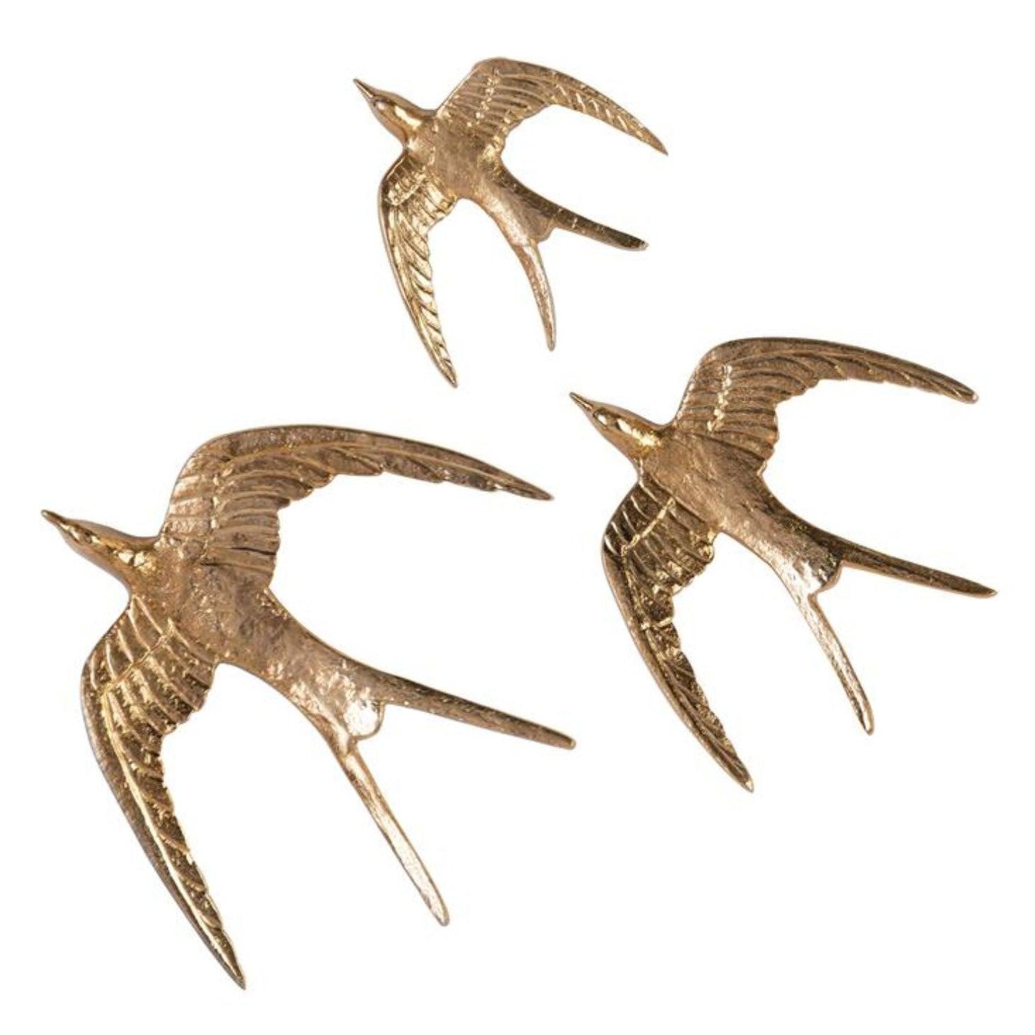 John Richard Brass Birds in Flight Set of 3