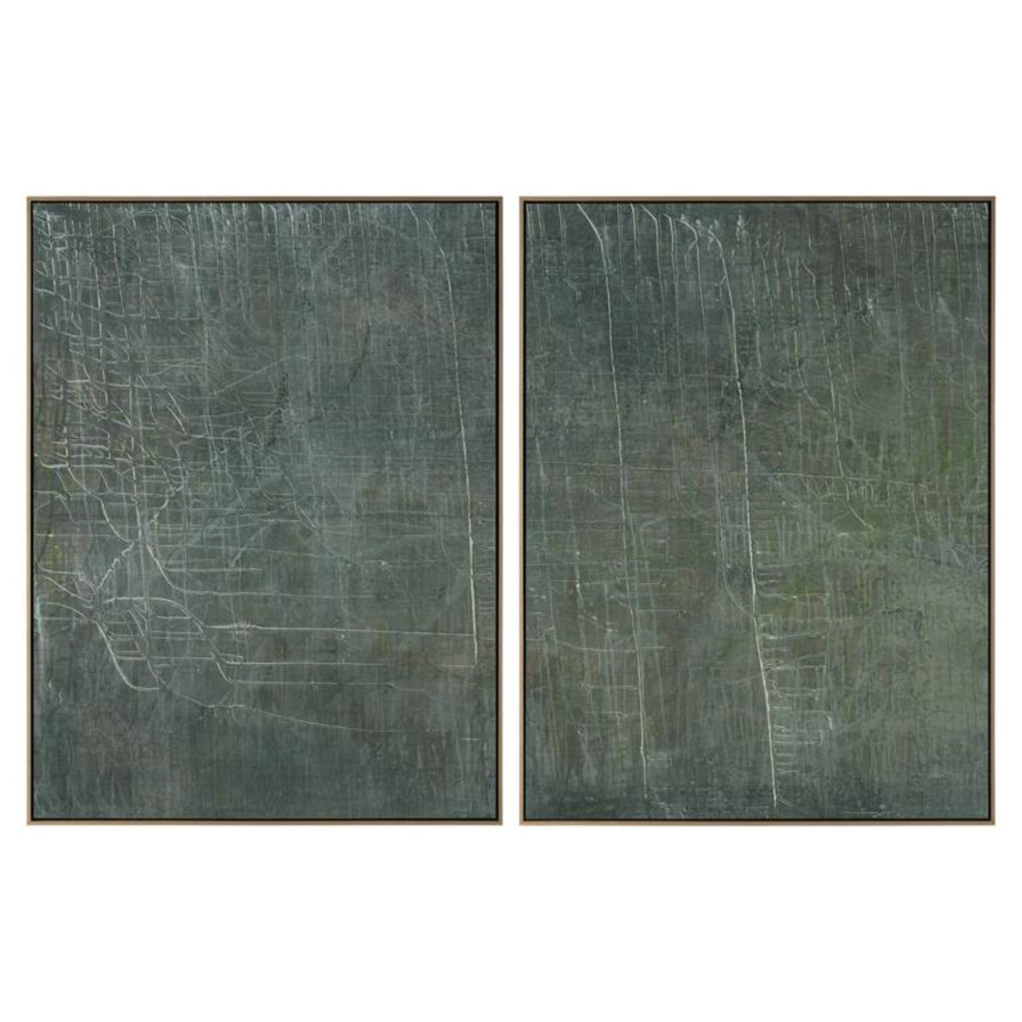John Richard Debra Ferrari's Zion No. 1-2 Diptych Large Framed Art Set of 2