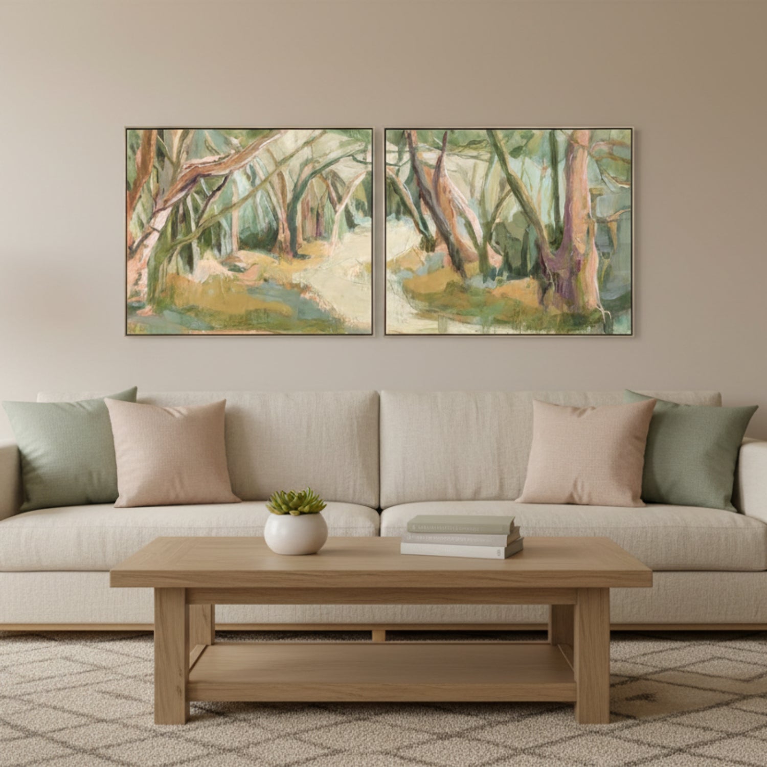 John Richard Shelley Bolton's Interposed No. 1-2 Large Framed Art Set of 2