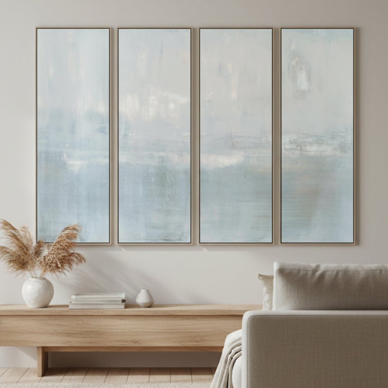 John Richard Carol Benson-Cobb Plateau Quadriptych Framed Art Set of 4