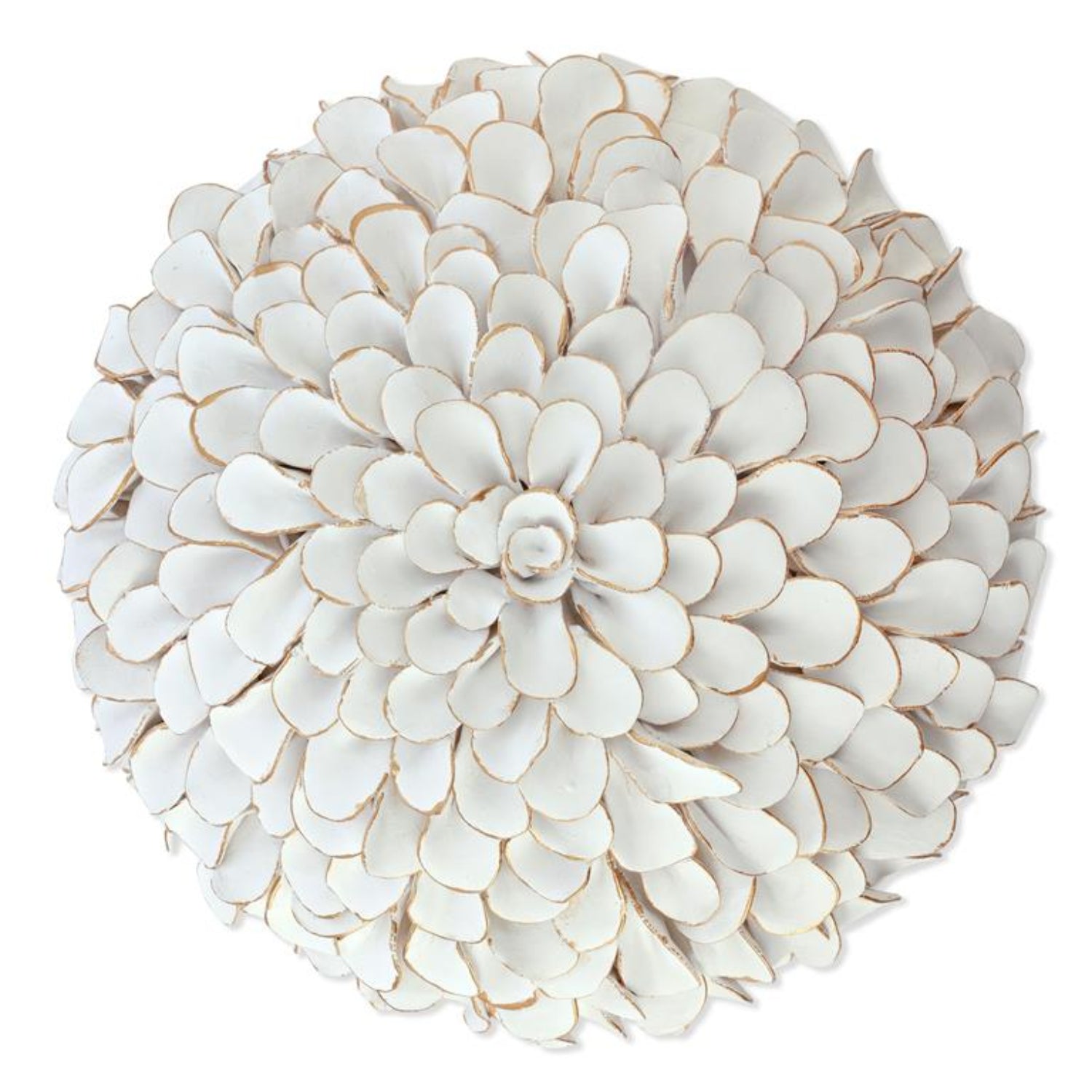 John Richard Button Flower White I Wall Art