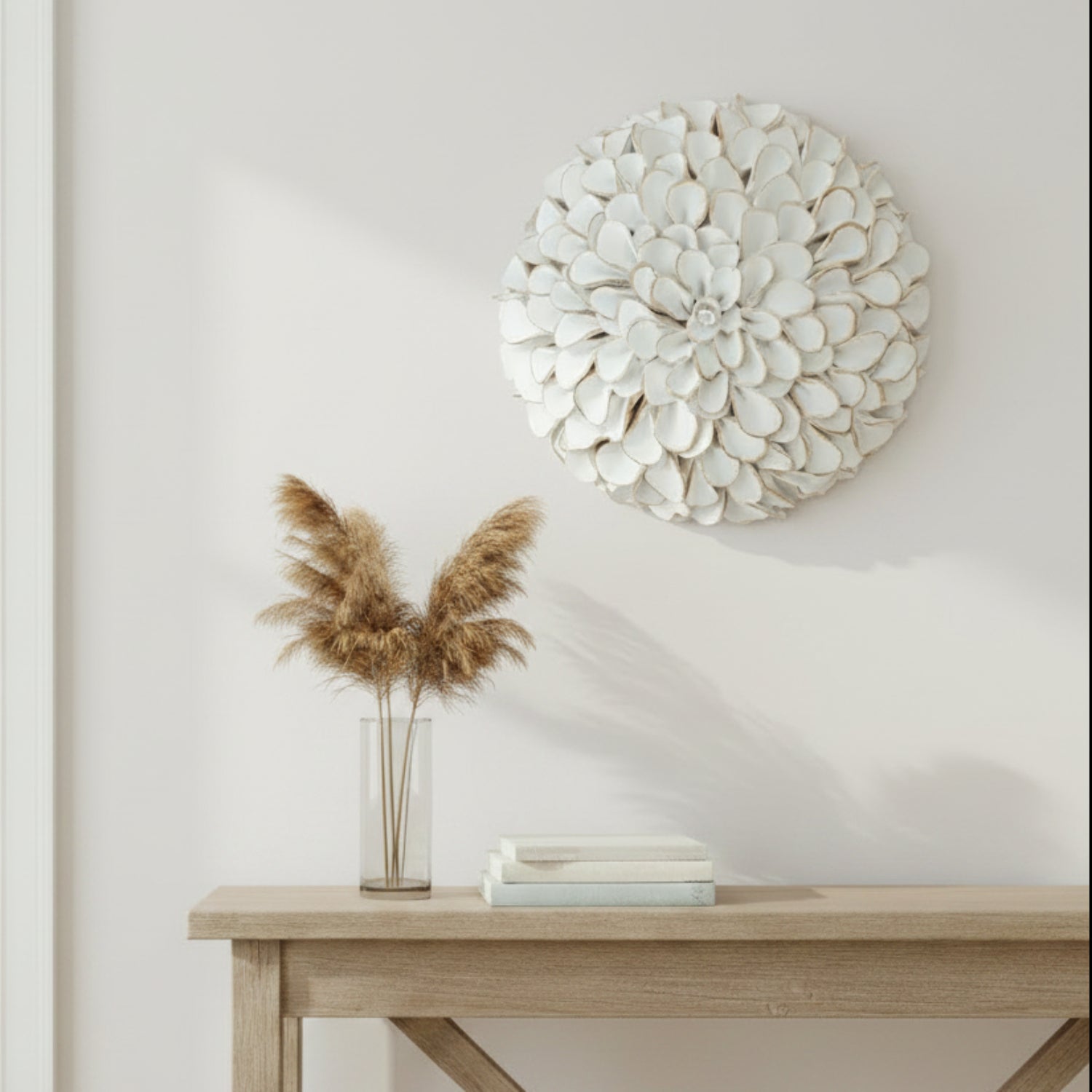John Richard Button Flower White II Wall Art