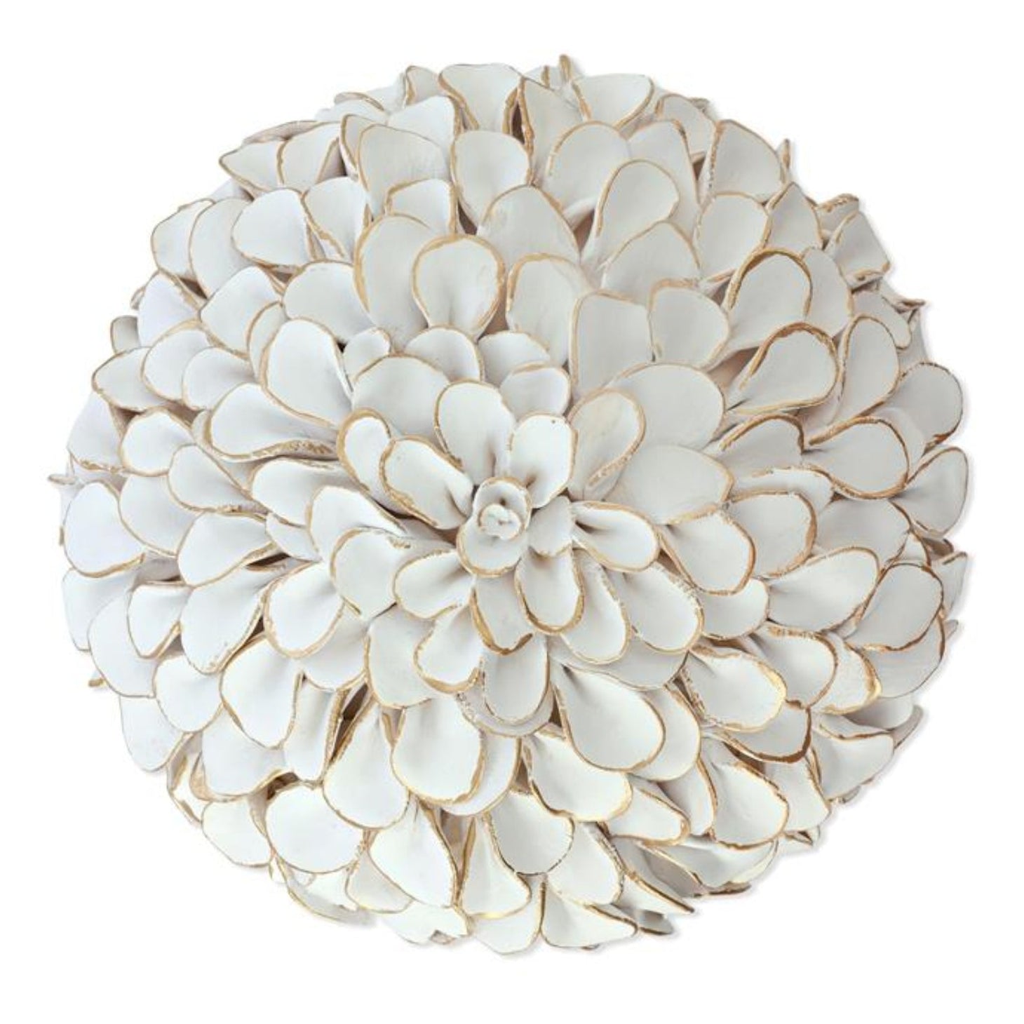 John Richard Button Flower White II Wall Art
